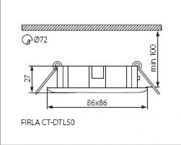 Kanlux Deckenleuchte FIRLA CT-DTL50-SC